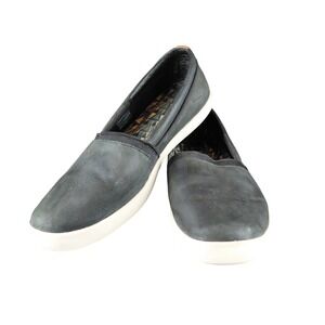 Teva 1017150 Womens Black Leather Slip On Sneakers Low Top Shoes Size 9 EU 40